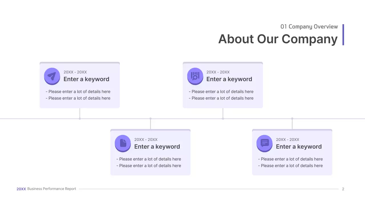 Purple, three-dimensional UI concept business presentation kit