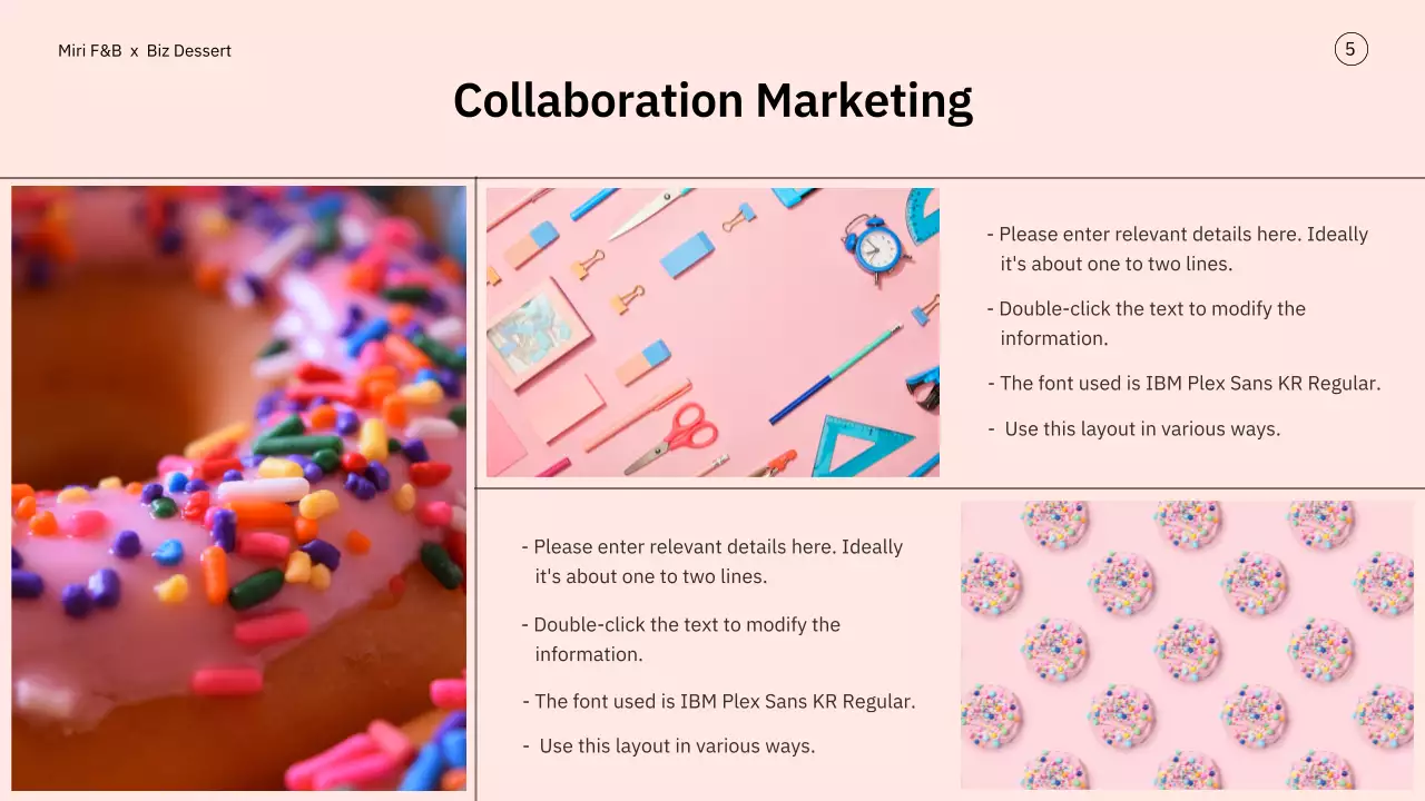 Yellow and pastel dessert brand collaboration proposal