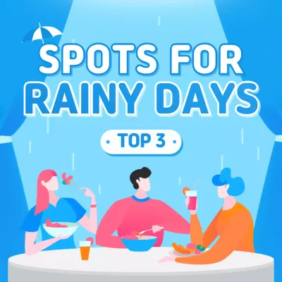 Blue Modern Rainy Guide Social Media Post