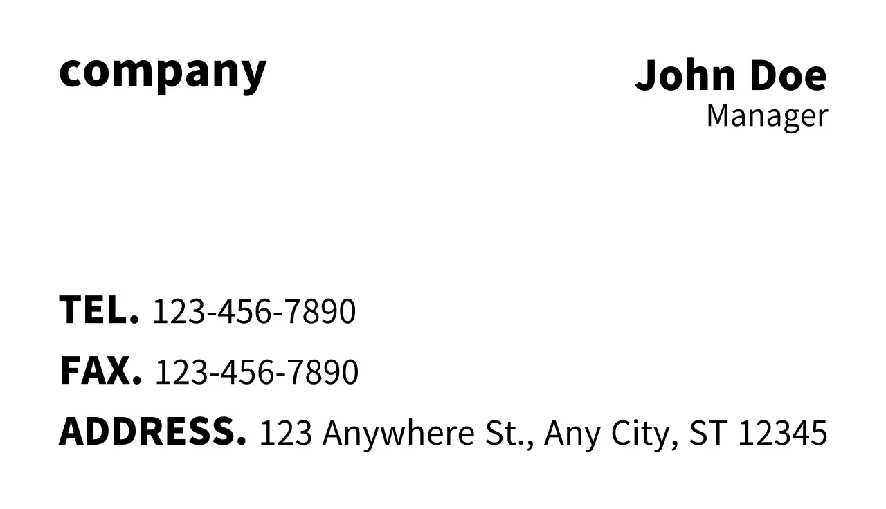 Green Minimal Business Card