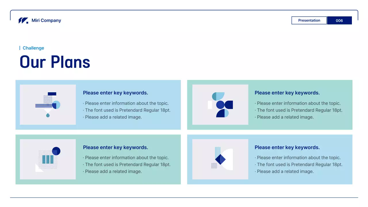 Blue, geometric business reports