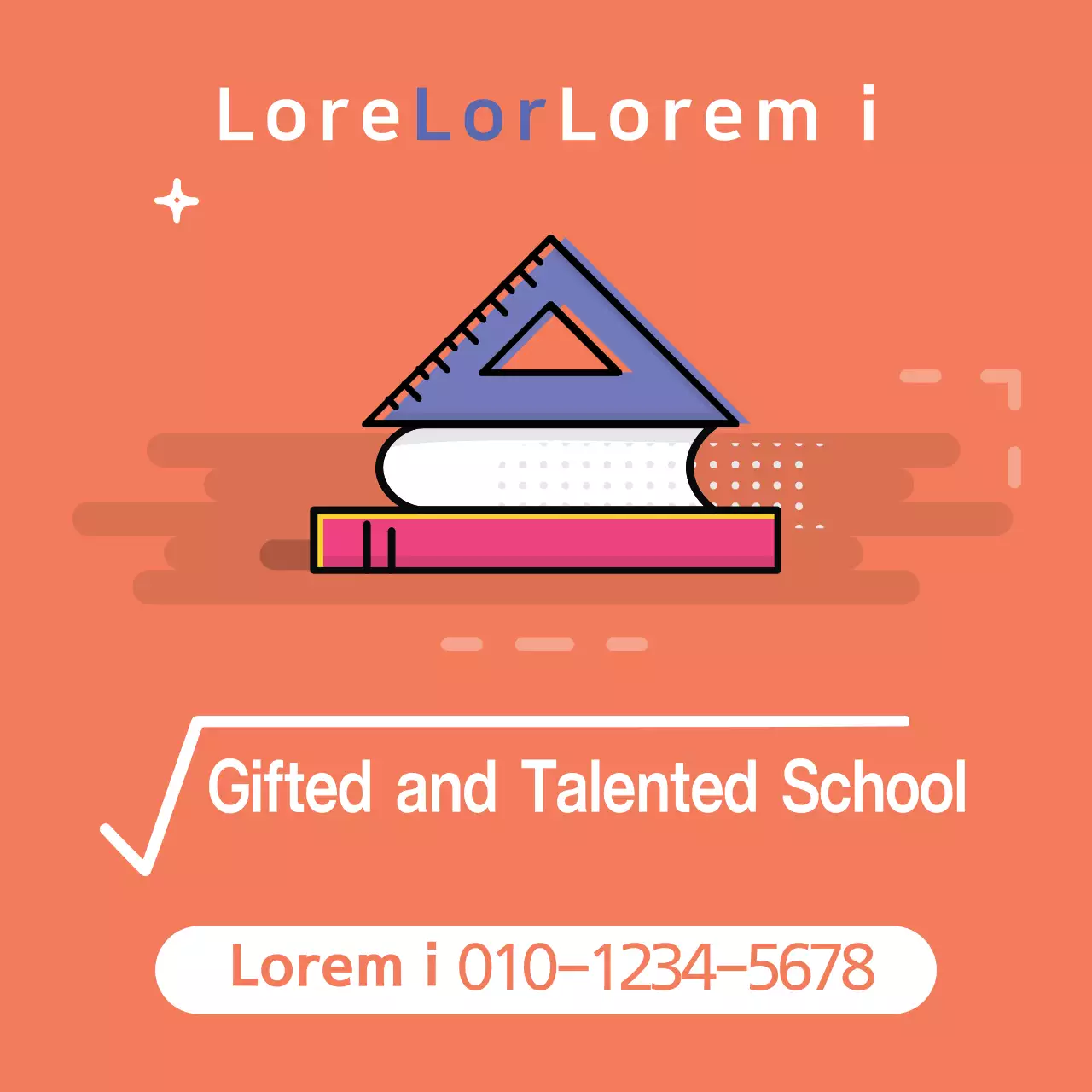 Orange Minimal School Promotion Banner