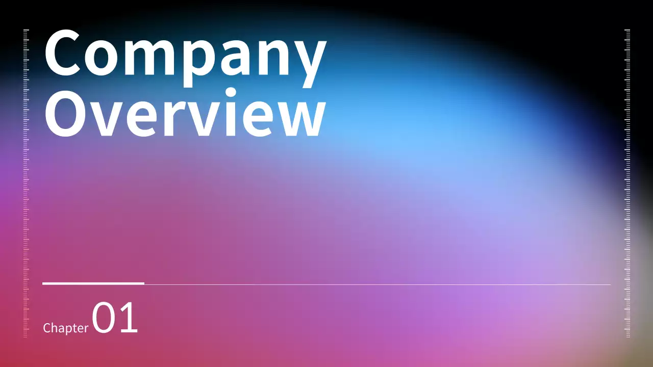 IR presentation with black, blue and red gradient business concept