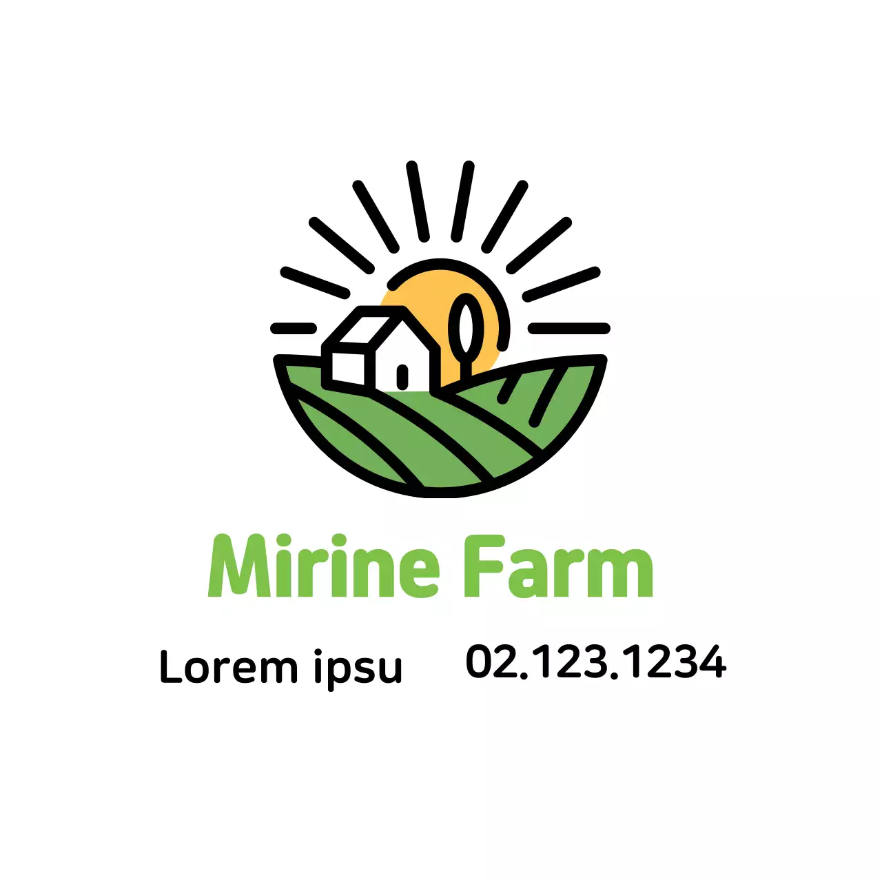 Ilustrasi Hijau Pertanian Rapi