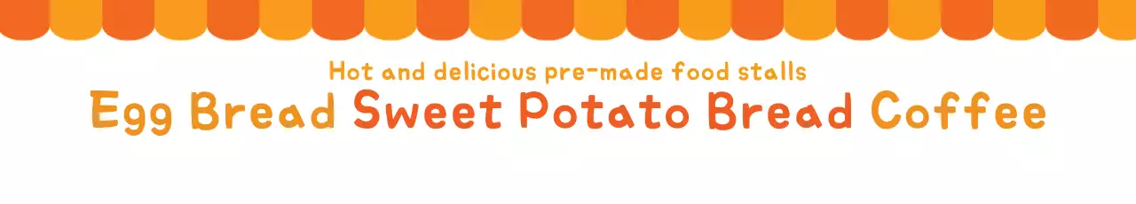 Banner de menu de comida retrô laranja