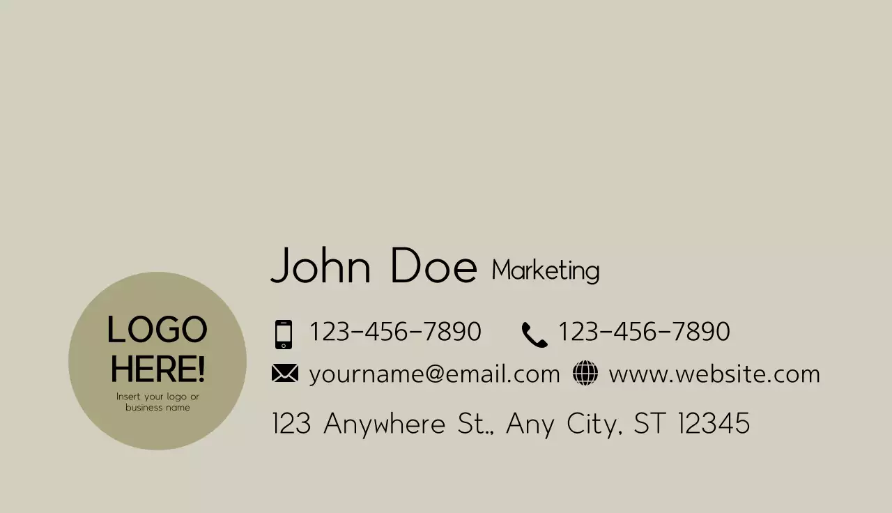 Beige Abstract Business Card