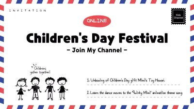 Red Playful Festival Invitation YouTube Thumbnail