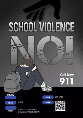 Black Dark Texture Report School Violence