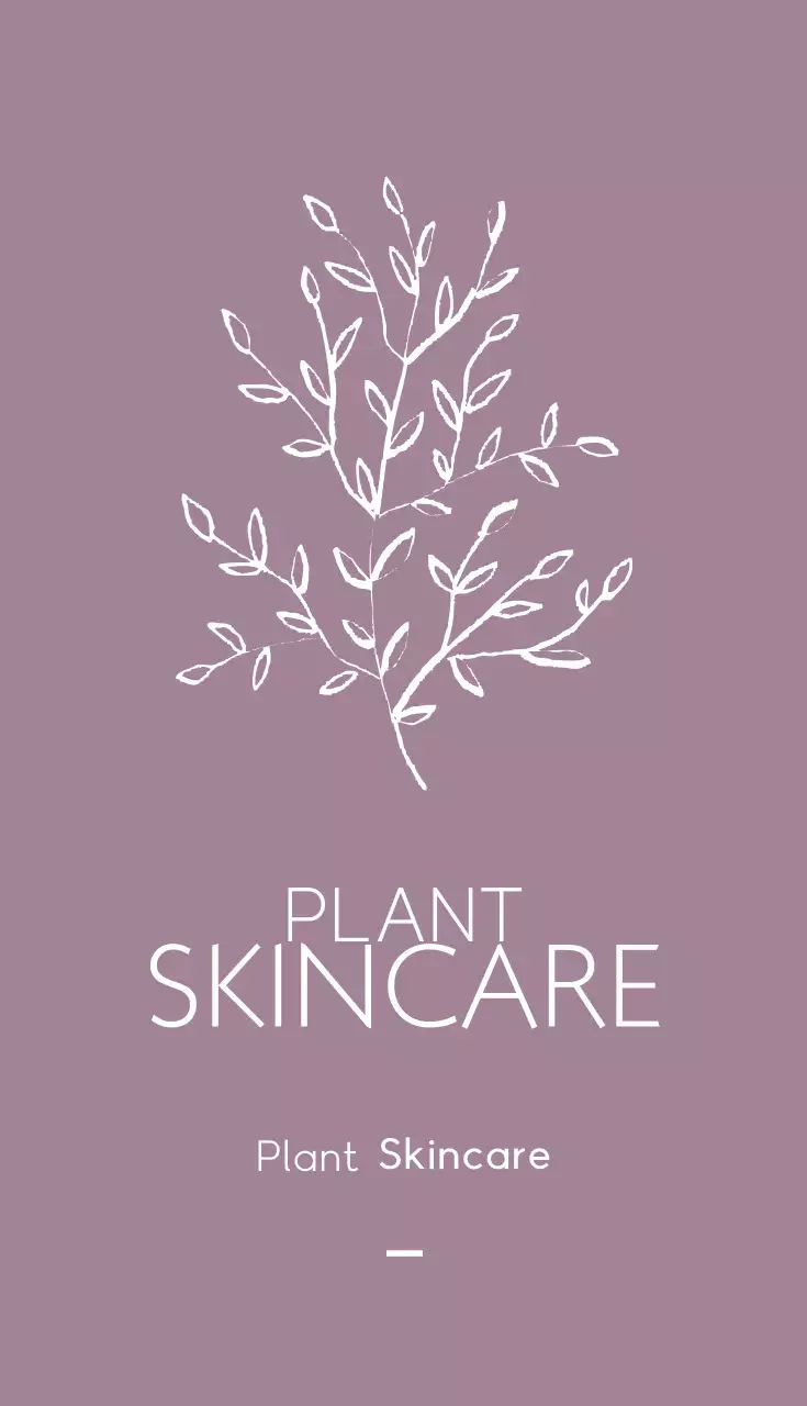 Kartu Nama Promosi Perawatan Kulit Minimal Ungu