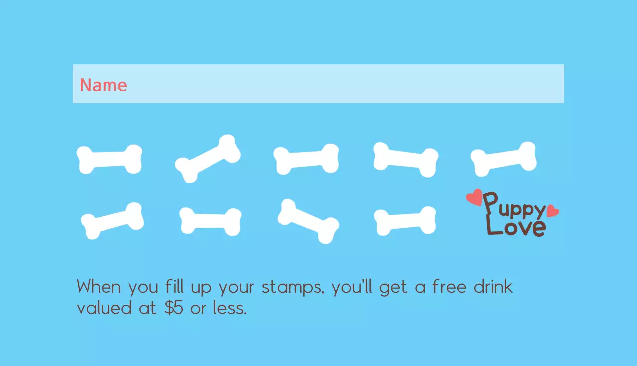 Blue Simple Dog Promotion Business Card