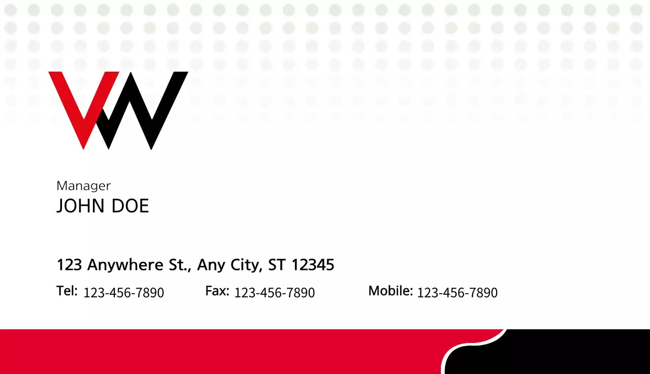 Red Modern Business Card