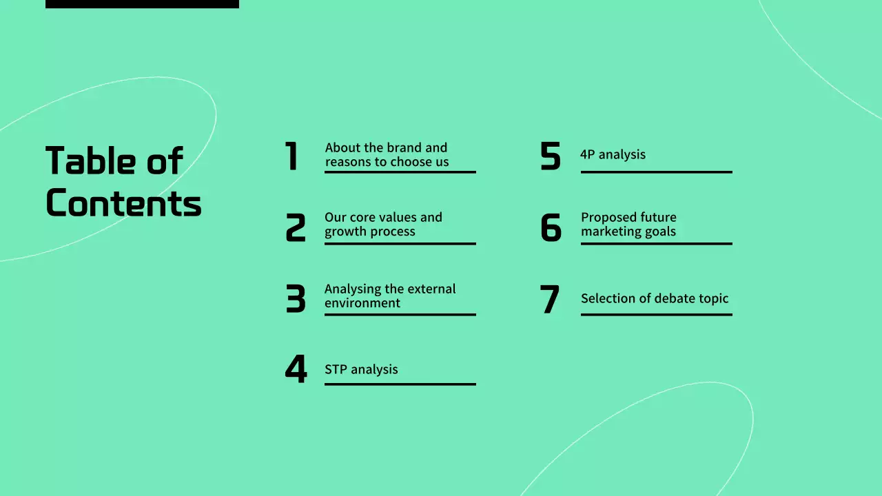 Announcement of green color brand marketing tasks