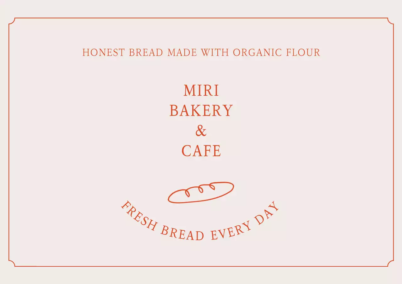 Illustration-themed postcard in red