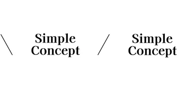 Simple design with white and black diagonal lines and English text