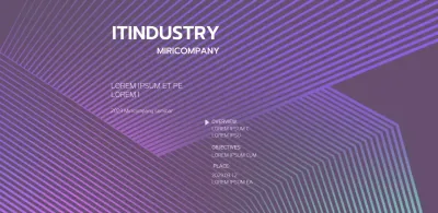 Business seminar with purple and black graphic gradient
