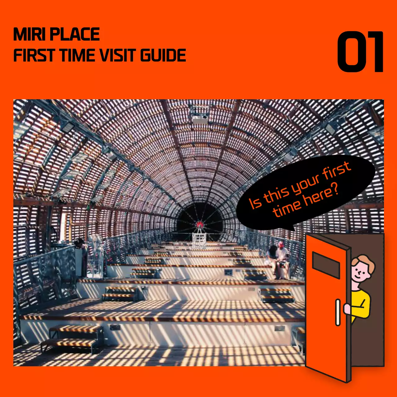 Orange Modern Cultural Guide Instagram Carousel