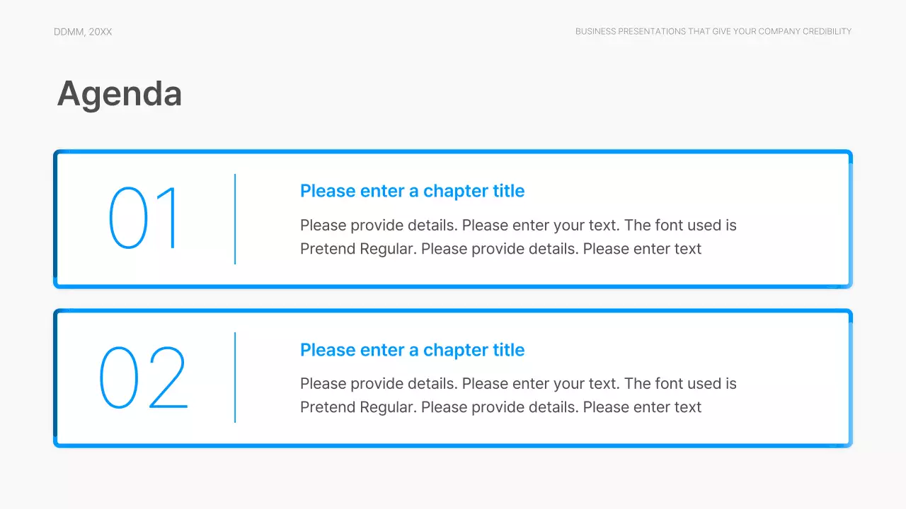 Corporate report with a modern gradient style in blue and white
