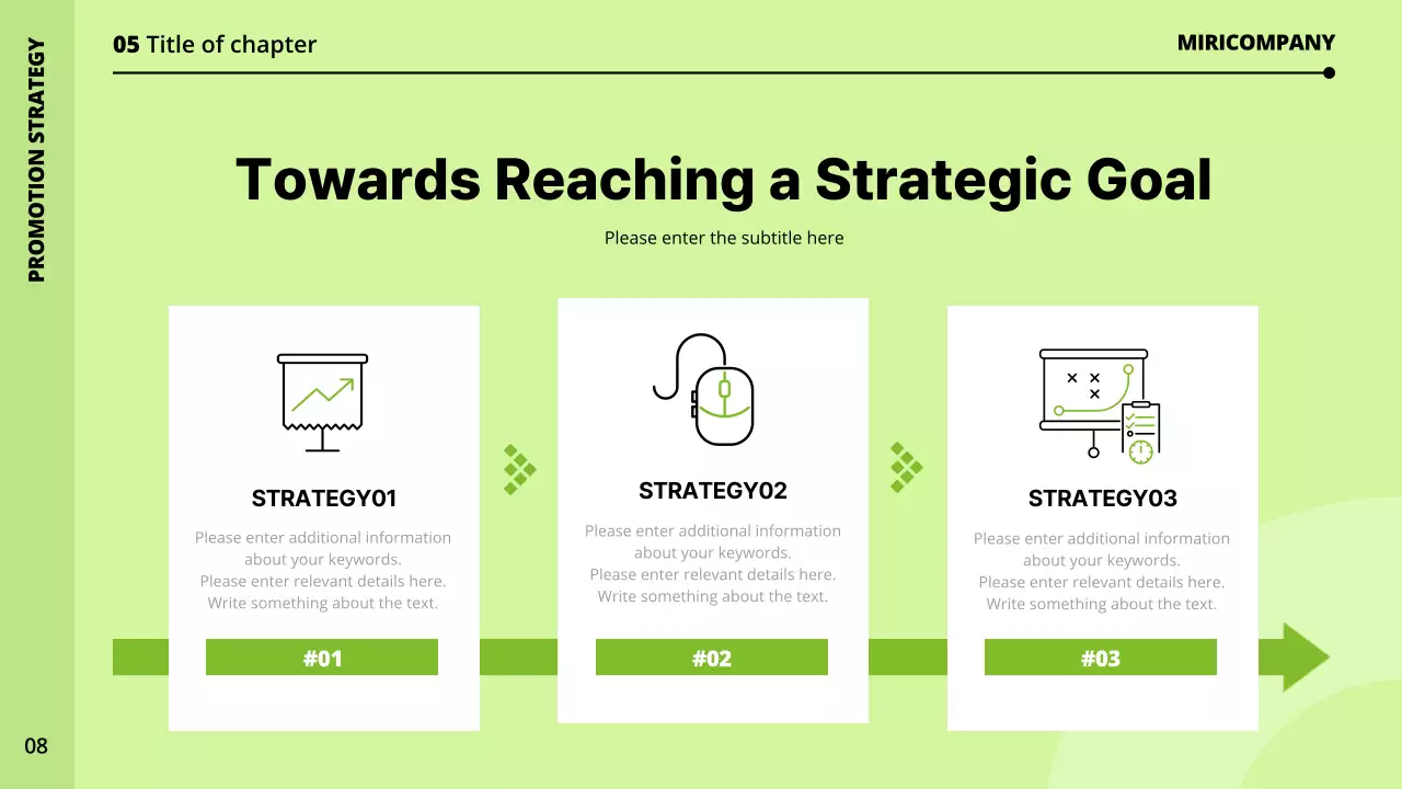 연두색의 일러스트를 활용한 신년사업계획서 