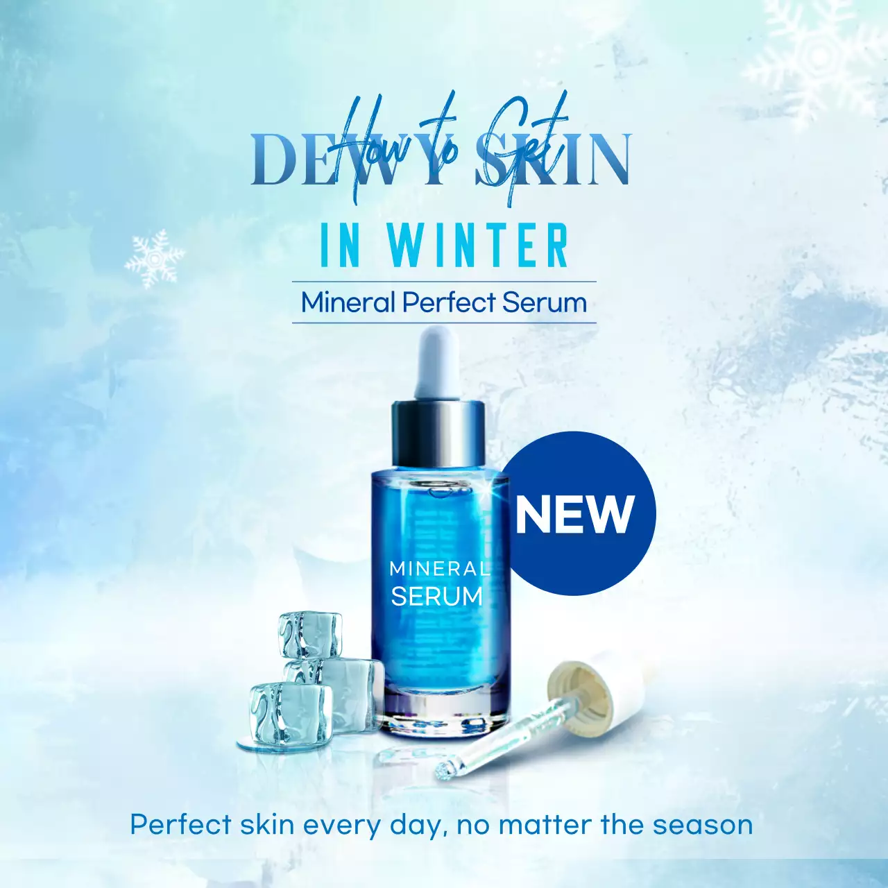 Blue Modern Skincare Promotion Instagram Post