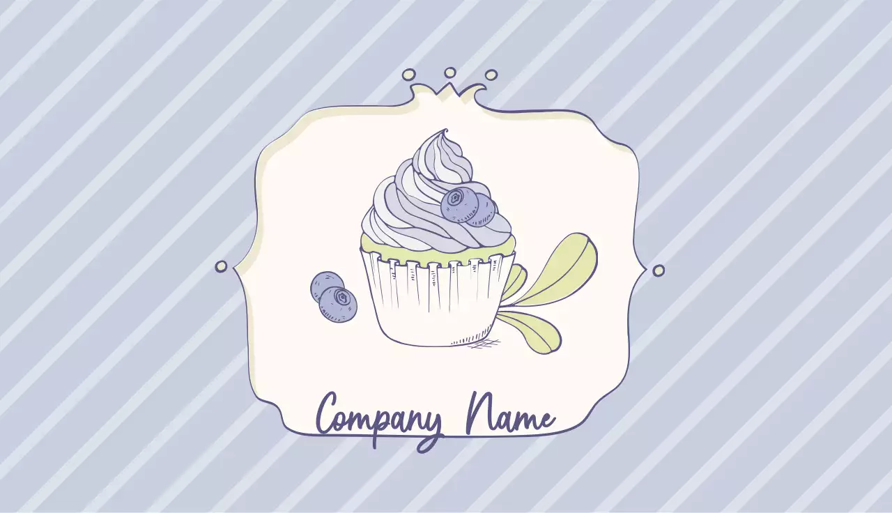 Blue Vintage Bakery Business Card