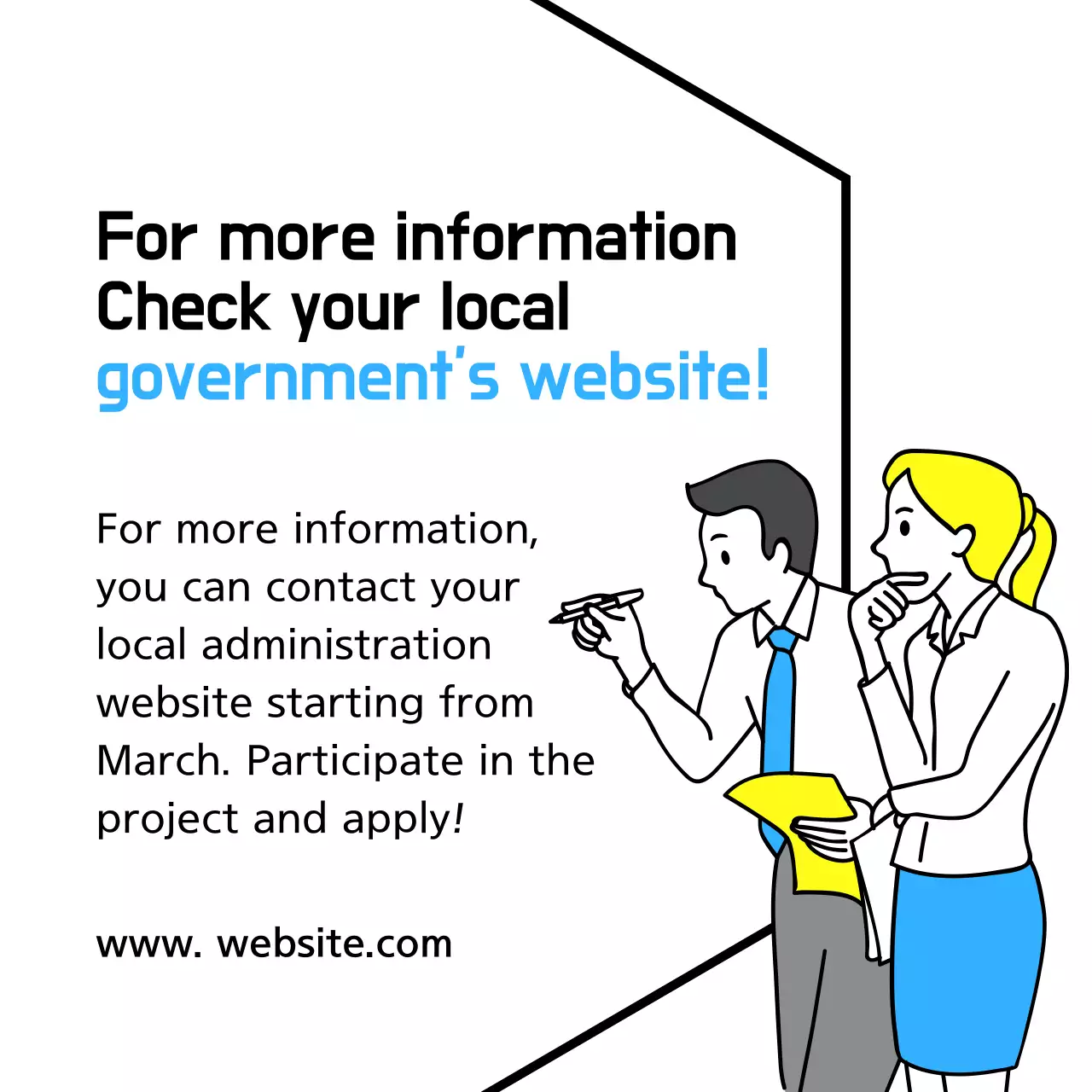 Yellow Minimal Employment Announcement Instagram Carousel