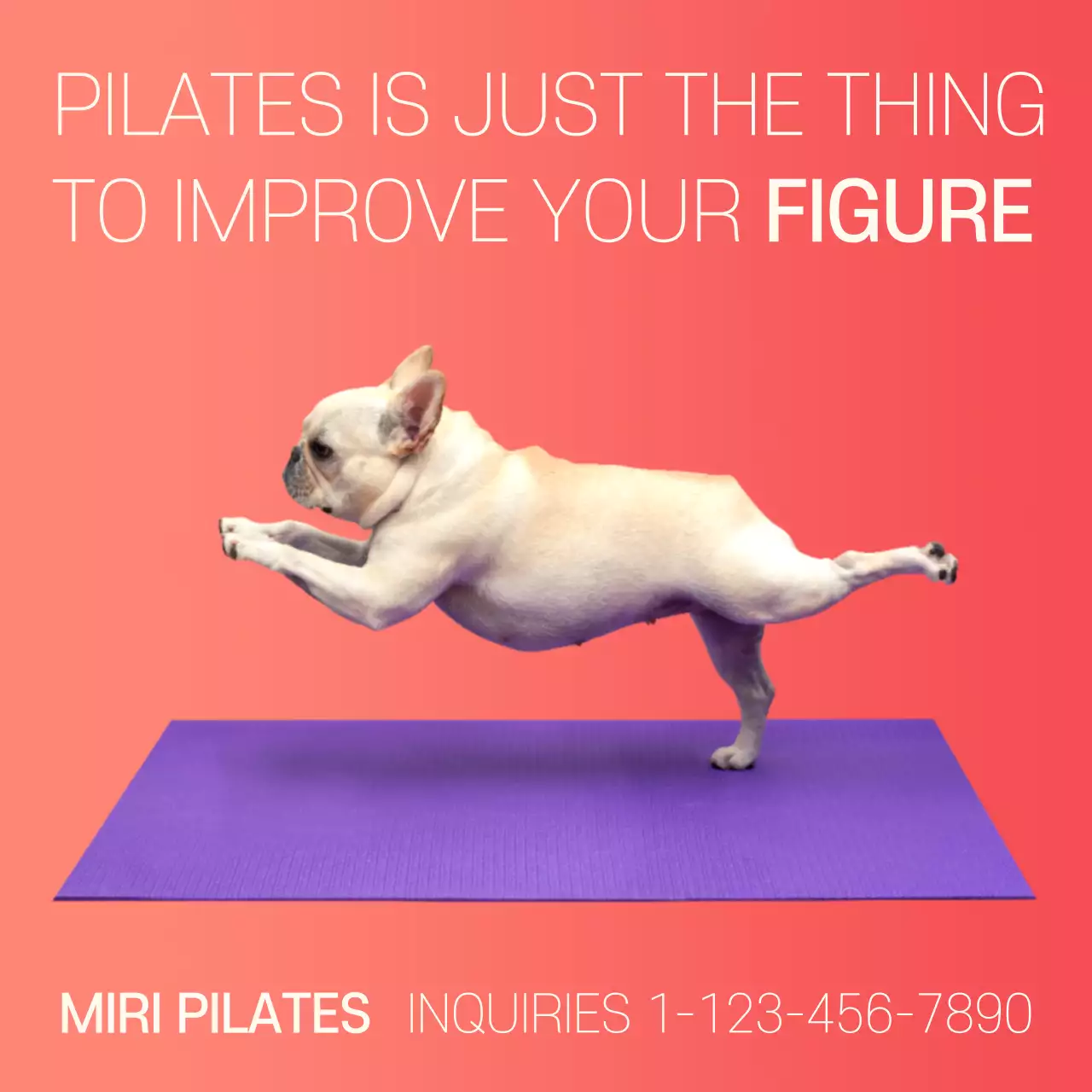 Coral Trendy Fitness Advertisement Instagram Post