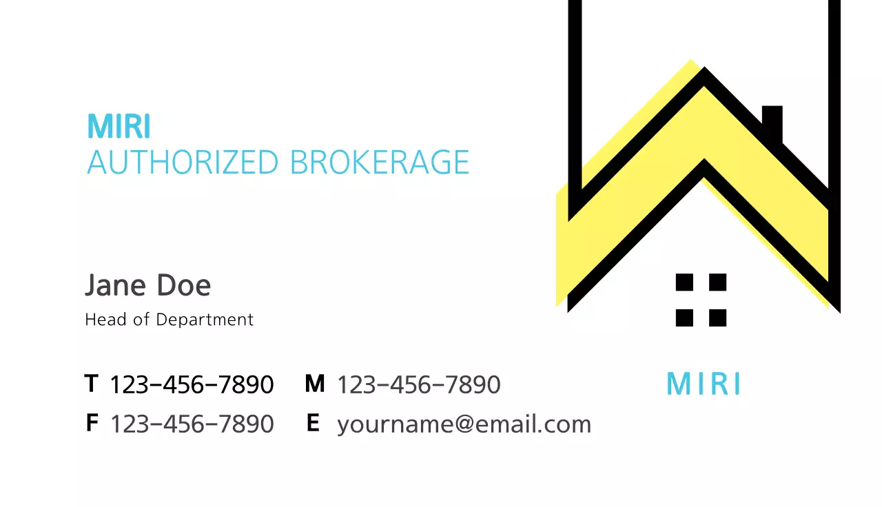 Blue Minimal Brokerage Business Card