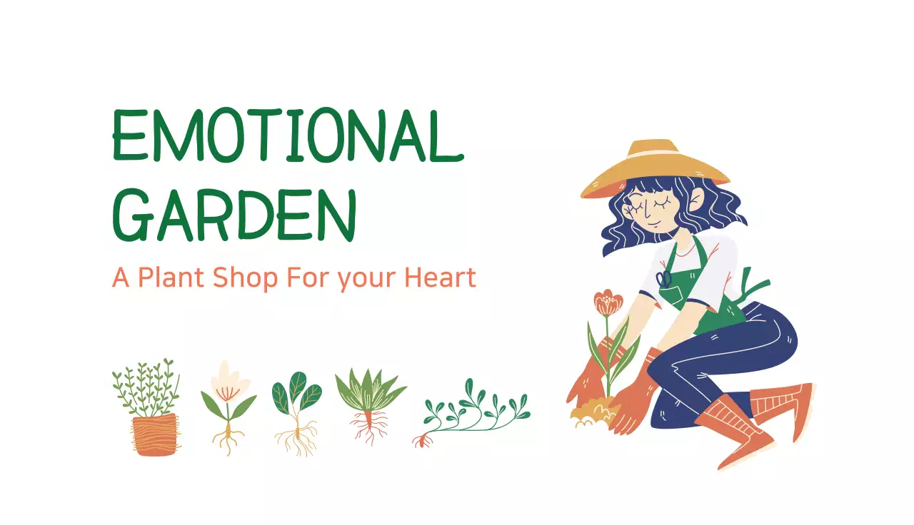 Green Minimal Plant Business Card