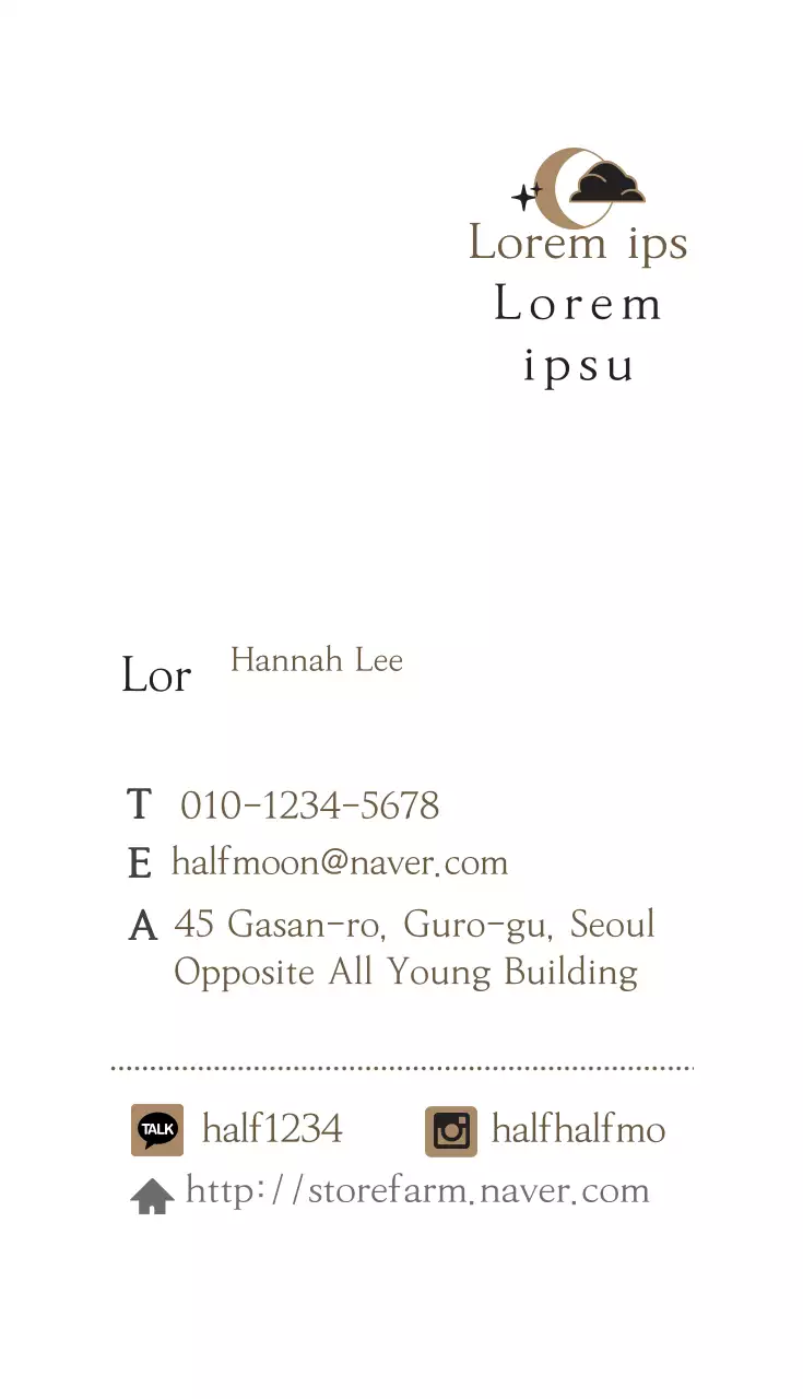 Danh thiếp tối giản màu trắng