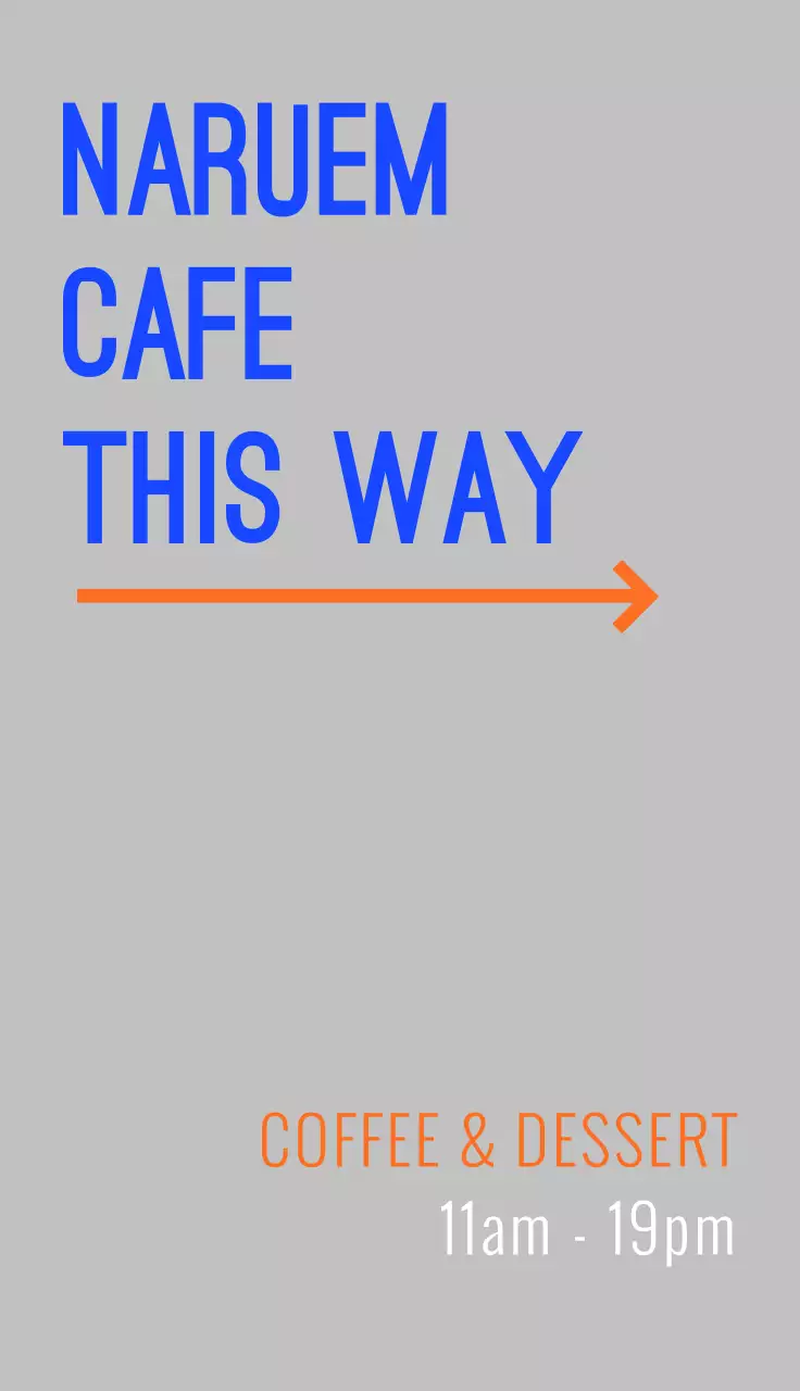 Promote a hip, blue-and-orange cafe