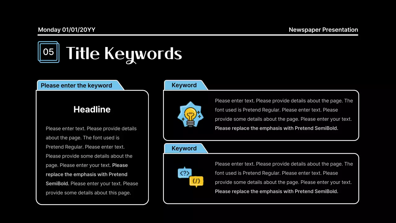 Black Modern Notes Presentation