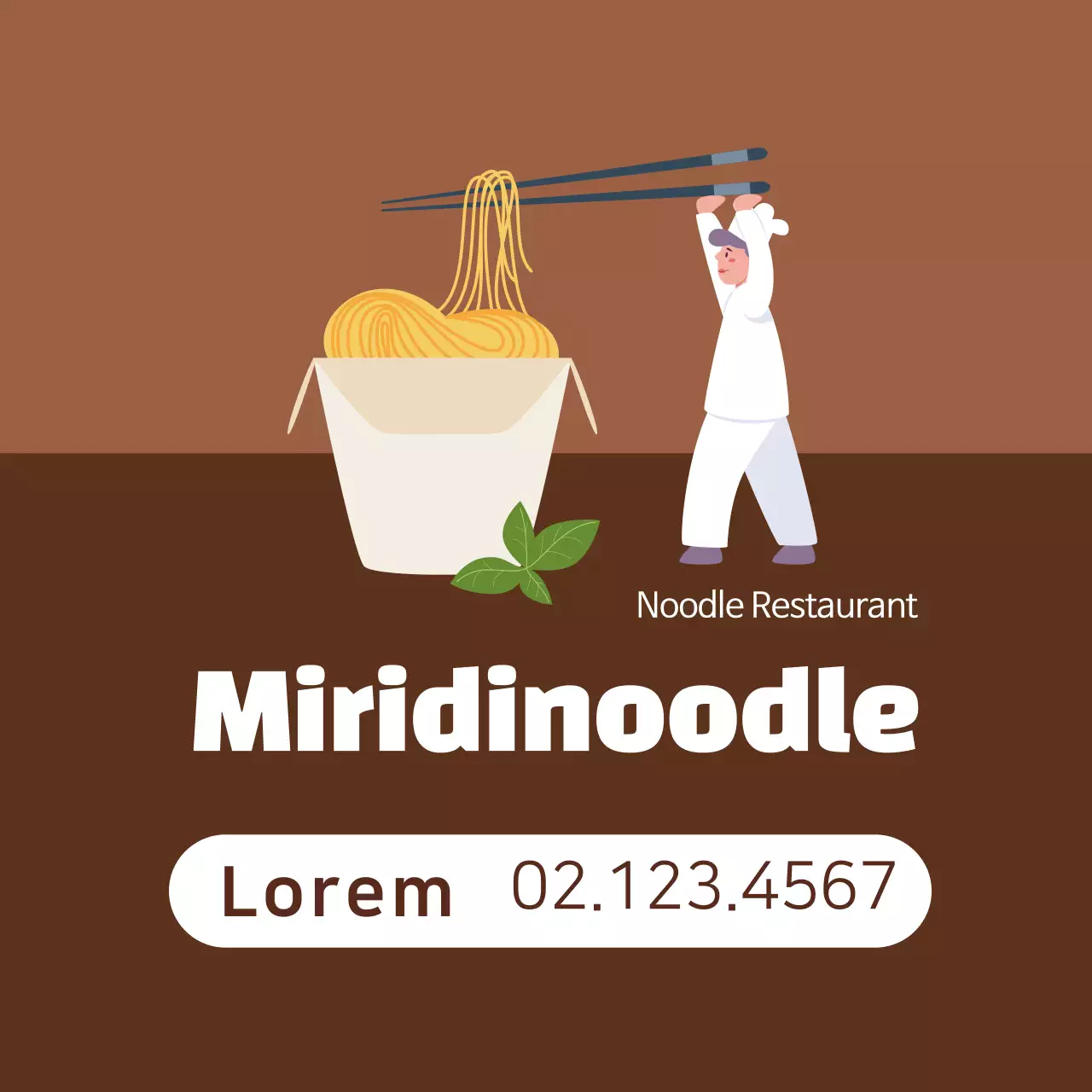 Ilustração castanha promoção de massa de restaurante limpa