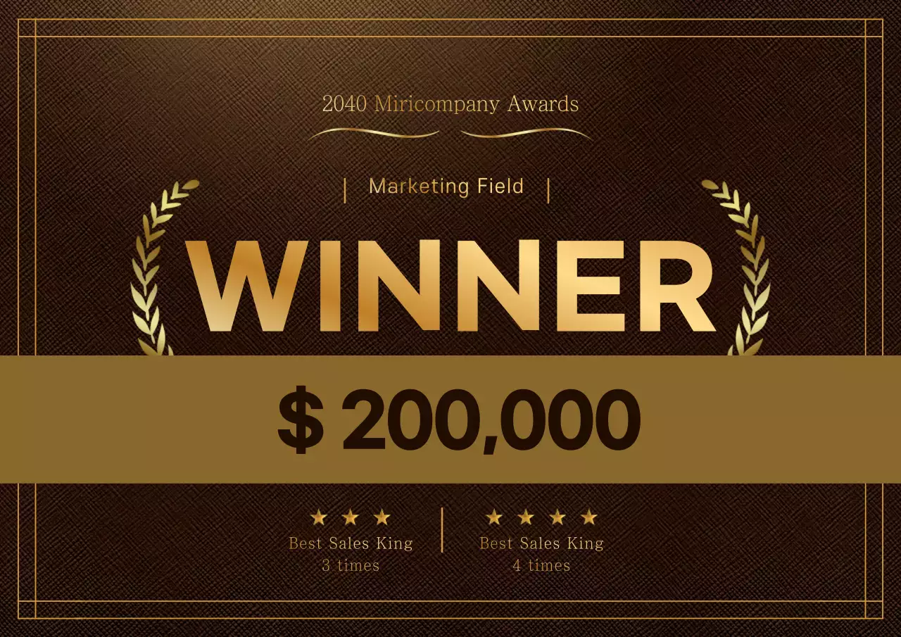 Gold Luxurious Concept Award Foamboard Design