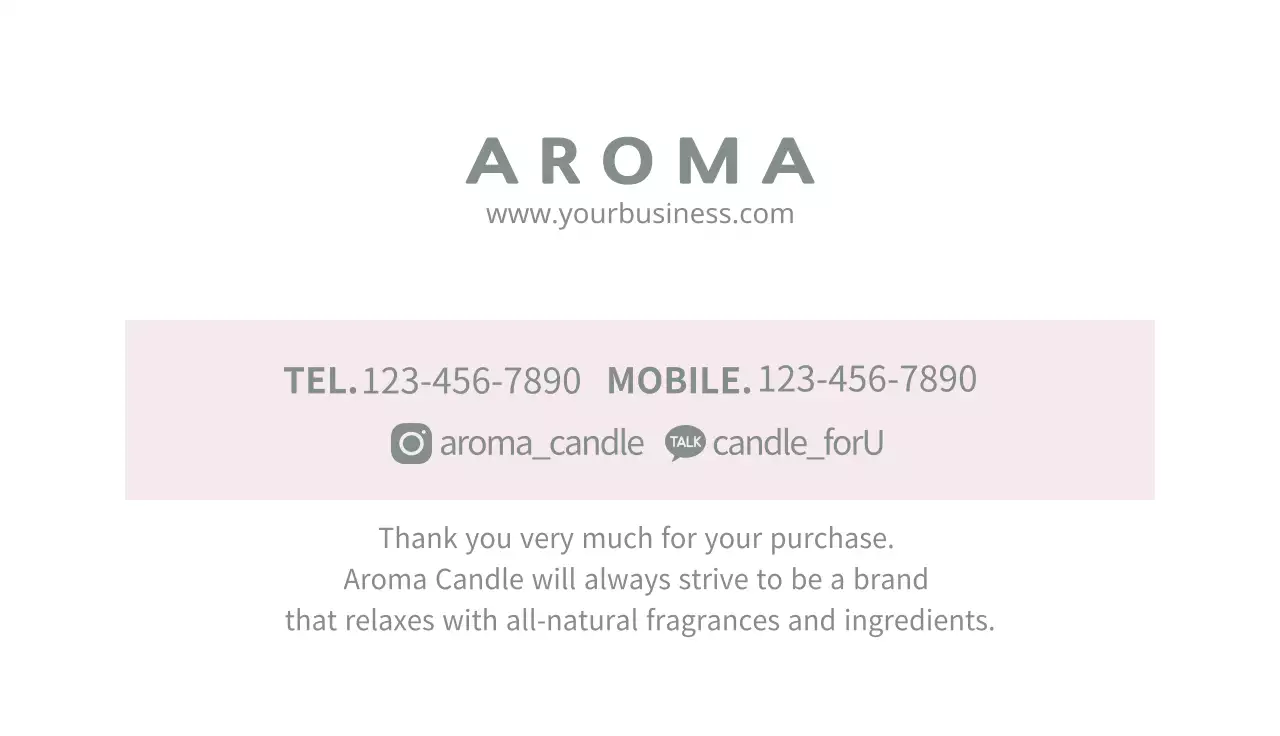 Beige Minimalist Candle Business Card