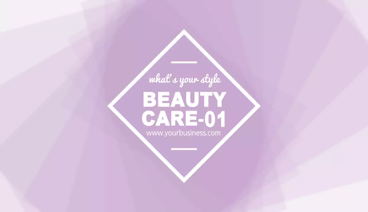 Purple Modern Beauty Business Card