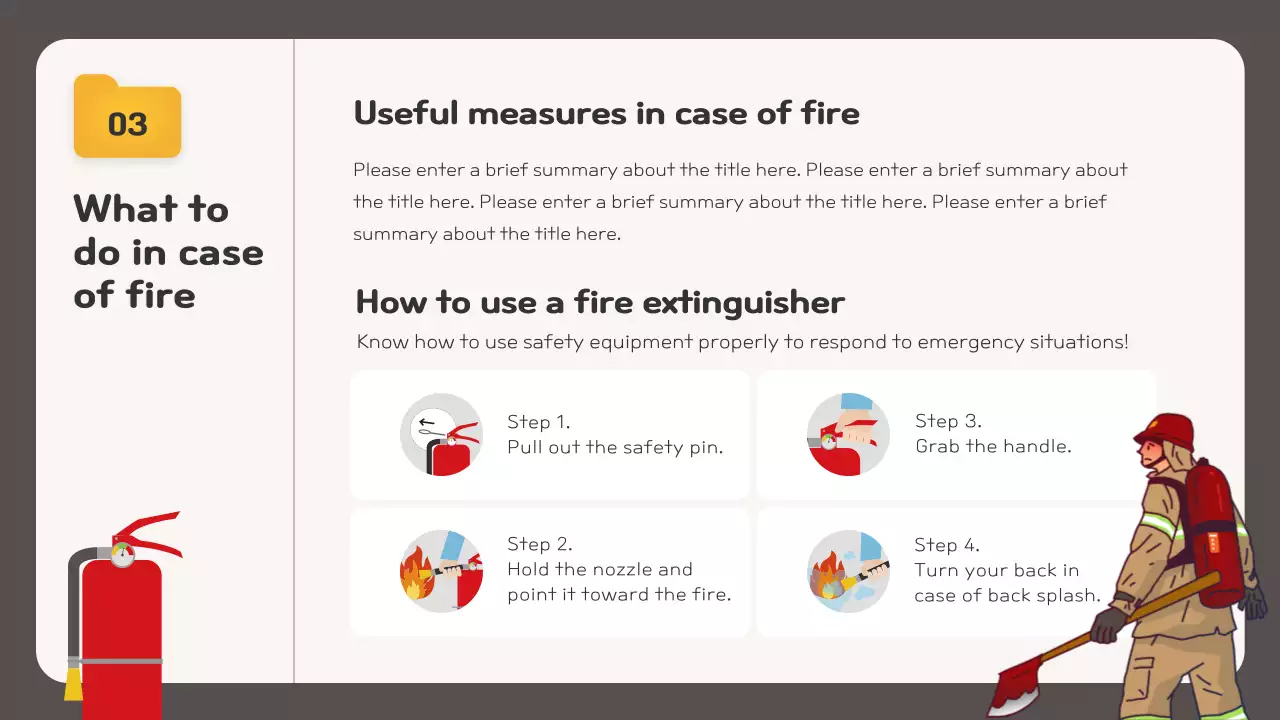 Grey Modern Fire Safety Guide Presentation