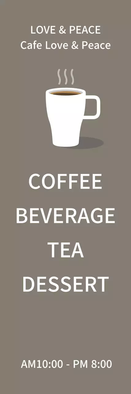 Banner de menu de café minimalista bege