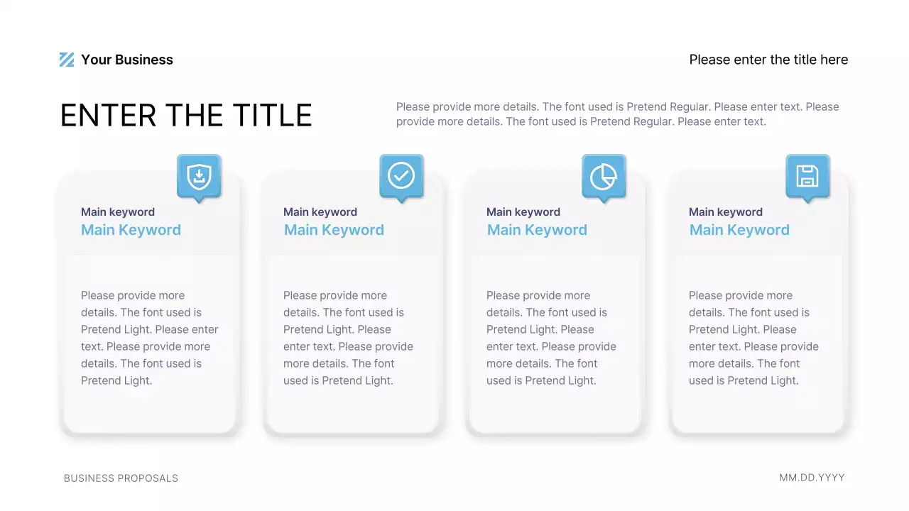 Blue Professional Business Plan Presentation