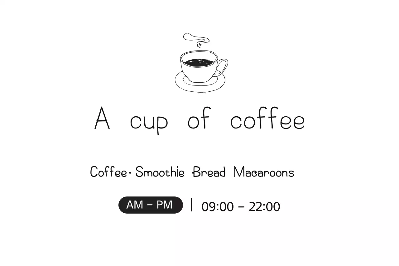 White Simple Coffee Advertisement Banner