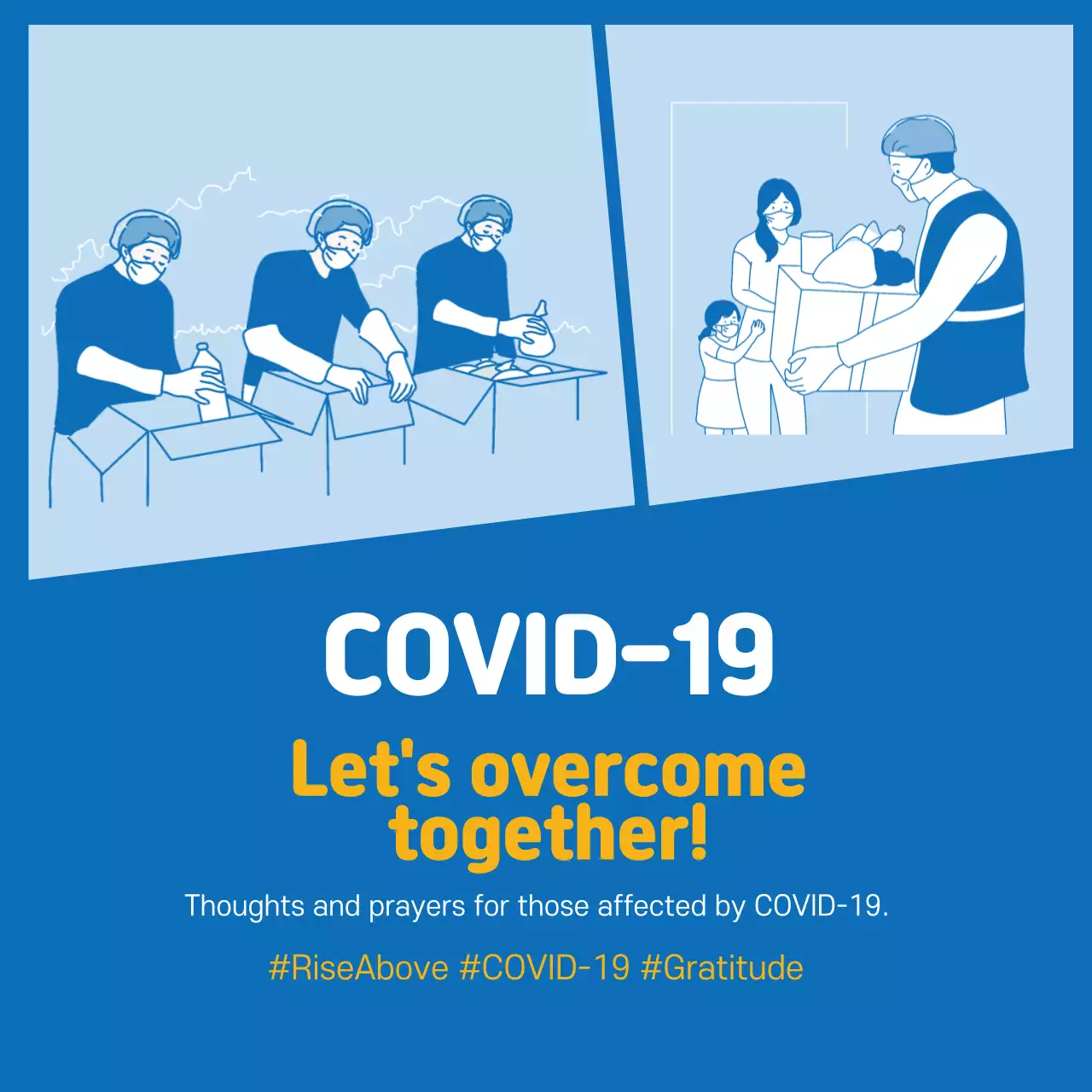 Blue illustration clean corona cheer vaccine