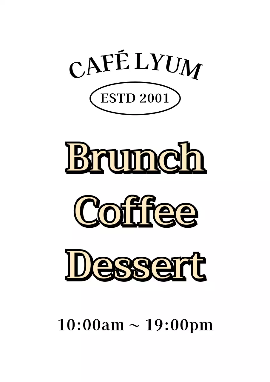 Quảng cáo quán cà phê chữ với ý tưởng tâm trạng cổ điển 