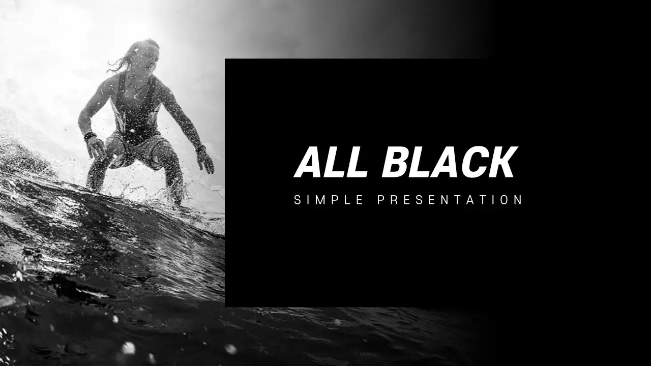 Black Simple Surfing Presentation