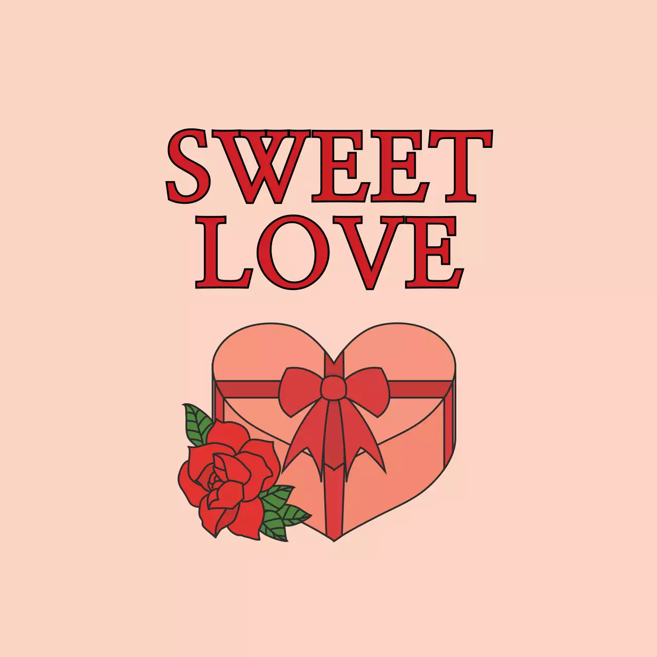 Pink illustration kitschy event white day label