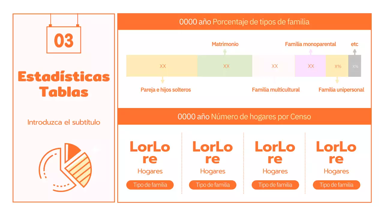 Programa de cultura familiar con simpáticas ilustraciones en naranja