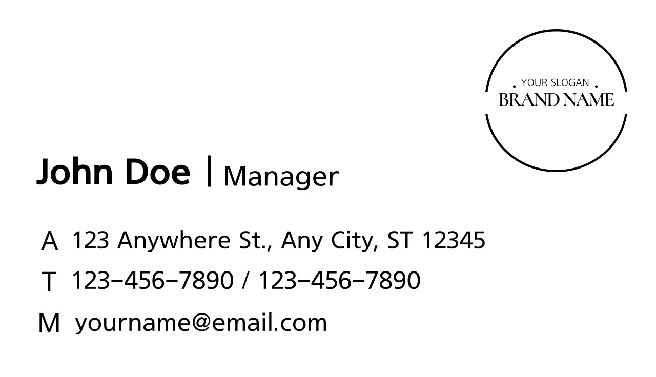 Circular Symbol Business Card