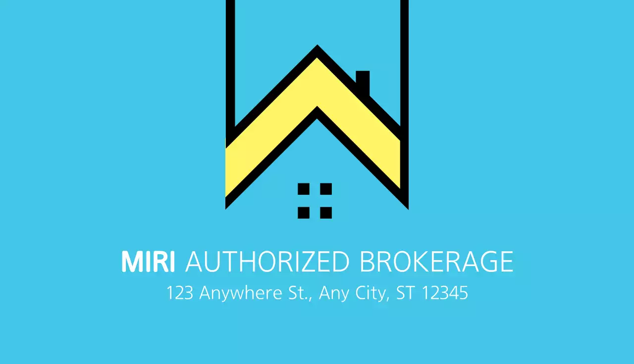 Blue Minimal Brokerage Business Card