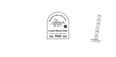 Promote and inform your cafe with a clean, black-and-white emblem logo