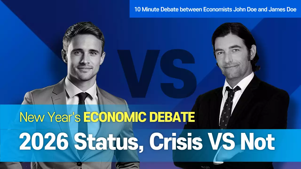 Blue Professional Economic Debate Event YouTube Thumbnail