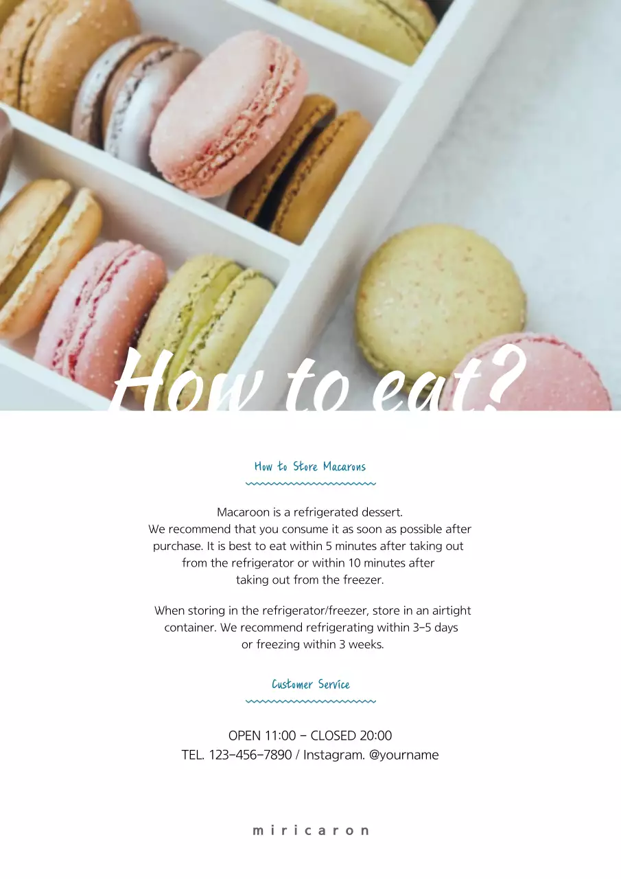 Poster hướng dẫn làm Macaron Pastel Elegant