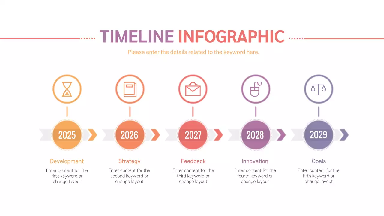 Orange Modern Timeline Document Infographic